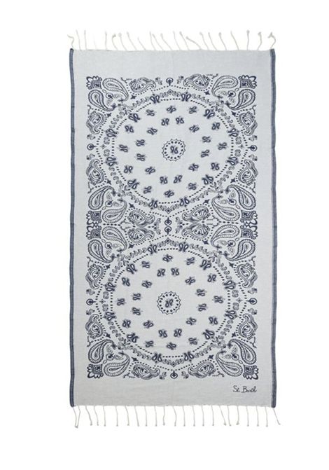 Telo MC2 Saint Barth donna FOUTASJN02055H1061 bianbo blu bandana MC2 SAINT BARTH | Teli mare | FOUTASJN02055H1061
